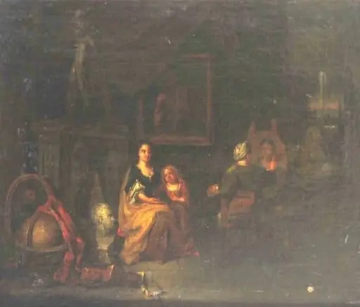 În atelierul de pictură, by Balthasar van den Bos