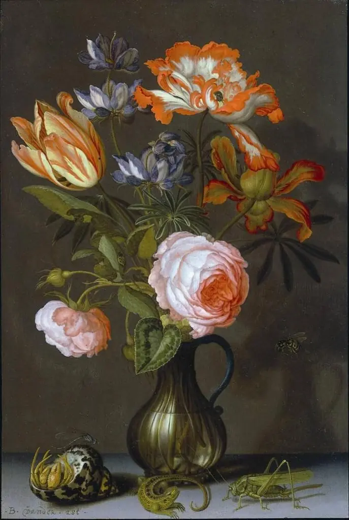 Still Life of a Vase with Flowers, by Balthasar van der Ast