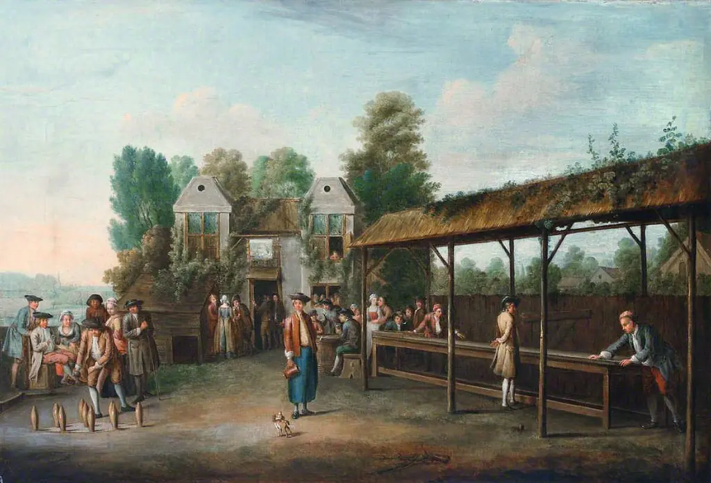 Gentlemen Playing Skittles, by Balthazar Nebot
