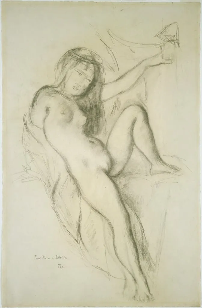 Untitled, by Balthus, graphite, 1964