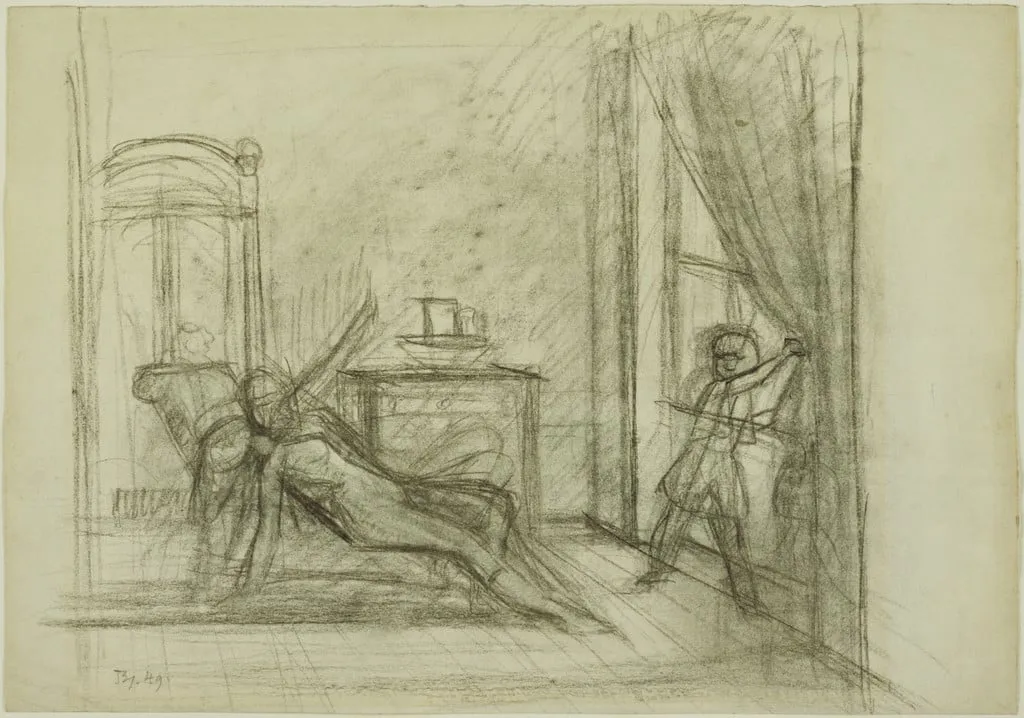 Untitled, by Balthus, chalk, 1949