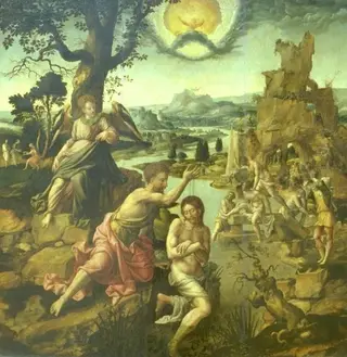 Baptism of Christ, by Jan van Scorel