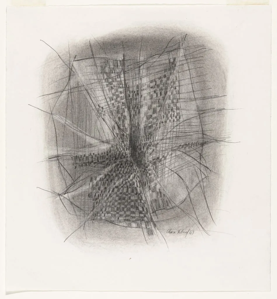 Untitled, by Barbara Chase-Riboud, charcoal, 1967