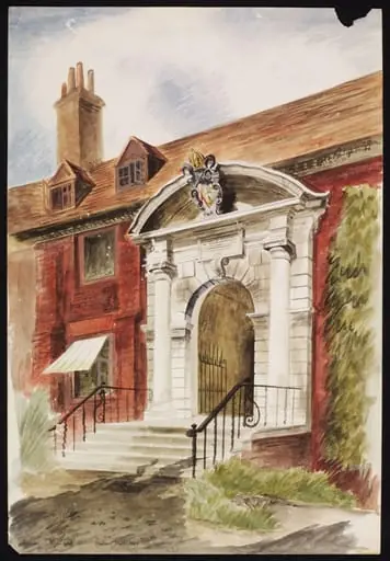 Entrance to Bromley College, by Barbara Jones