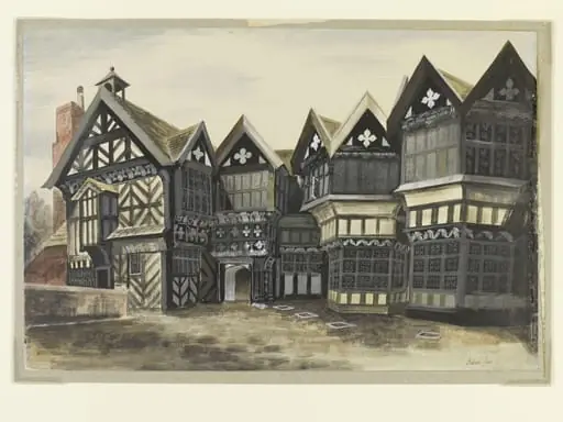 Moreton Old (or Little) Hall, (The Front), by Barbara Jones
