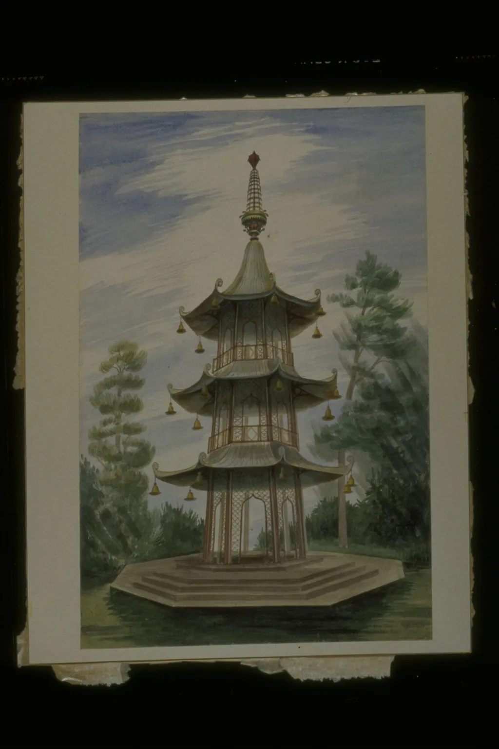 The Pagoda, Alton Towers, Staffordshire, by Barbara Jones, watercolor, 1943