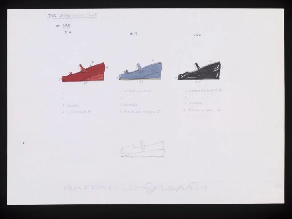 Toe Shoe Mary Jane, by Barbara Nessim, watercolor, 1973