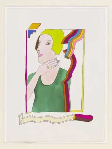 Woman in a Green Hat, by Barbara Nessim