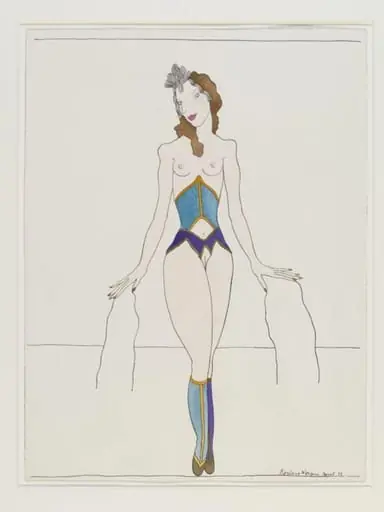 WomanGirl with Matching Boots, by Barbara Nessim