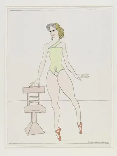 WomanGirl with Snood, by Barbara Nessim