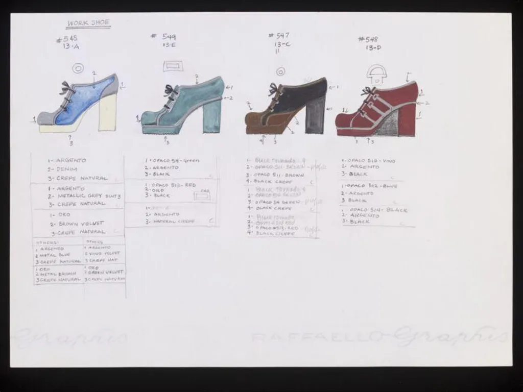 Work Shoe, by Barbara Nessim, watercolor, 1973