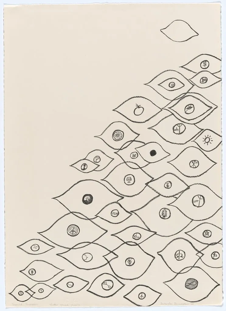 Untitled, by Barbaralee Diamonstein, ink, 1968