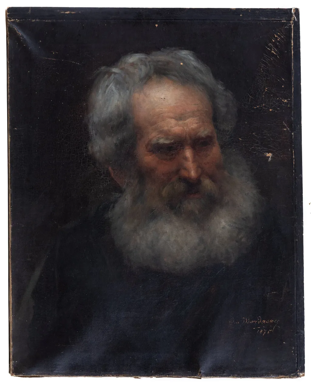 Portret de bătrân, by Bardasare P. Emanoil, unspecified, 1892