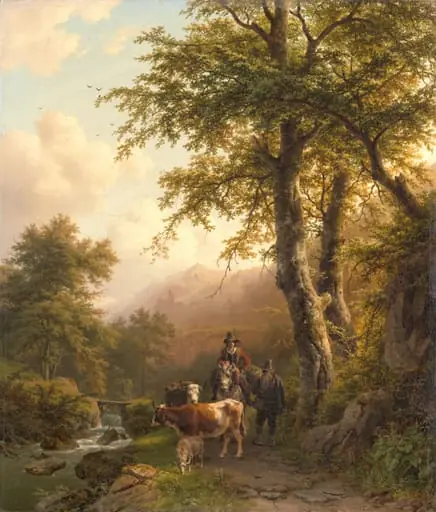 Italian Landscape, by Barend Cornelis Koekkoek
