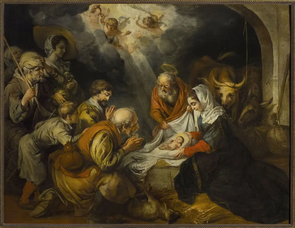 Adoration of the Shepherds (Luke 2:16-17), by Barent Fabritius