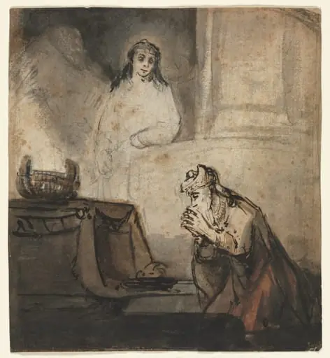 Angel Appearing to Zacharias, by Barent Fabritius