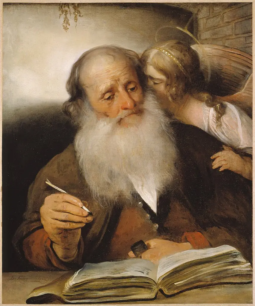 Saint Matthew and the Angel, by Barent Fabritius
