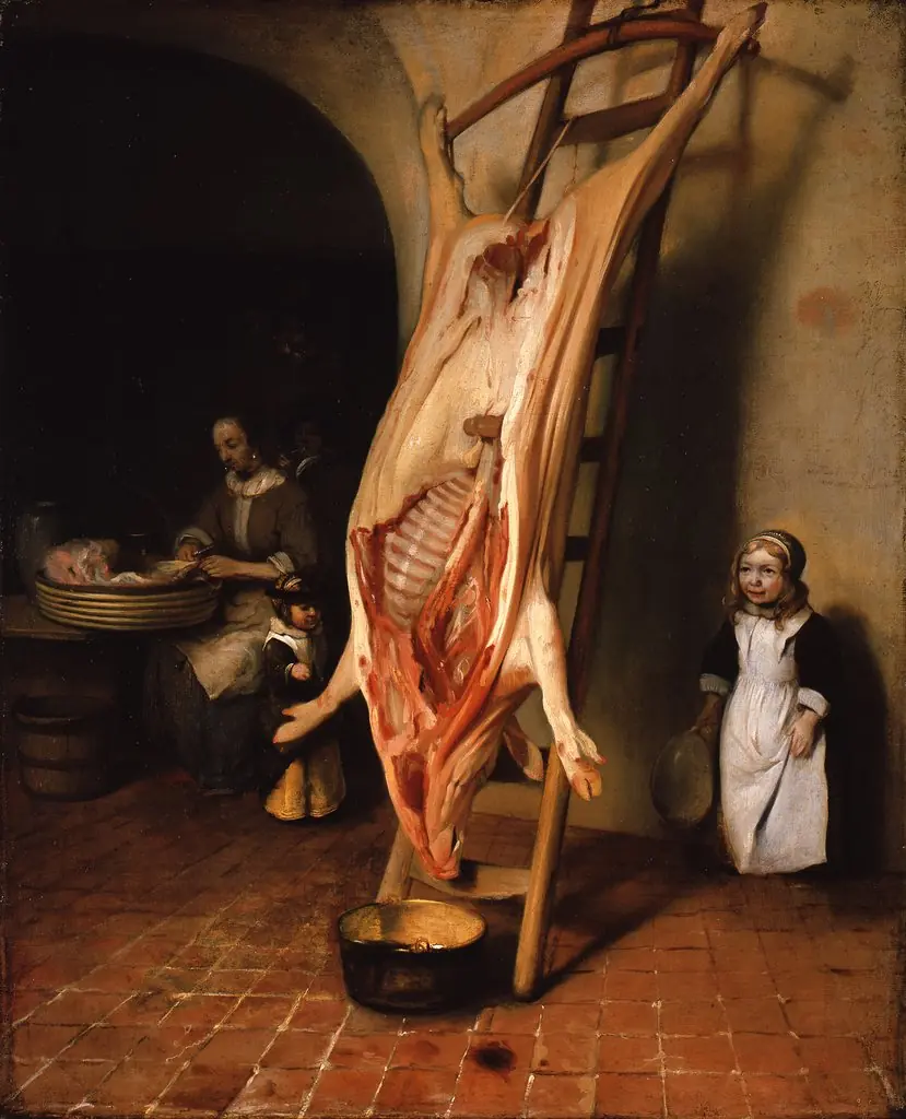 The butchered pig