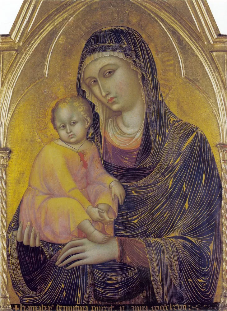 Madonna and Child, by Barnaba da Modena, mixed, 1367