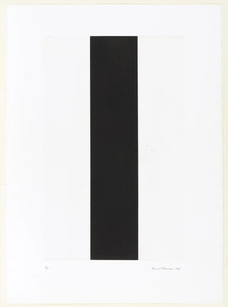 Untitled, by Barnett Newman, ink, 1969