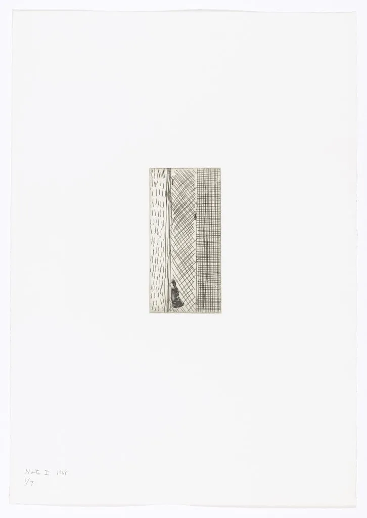 Untitled, by Barnett Newman, ink, 1968