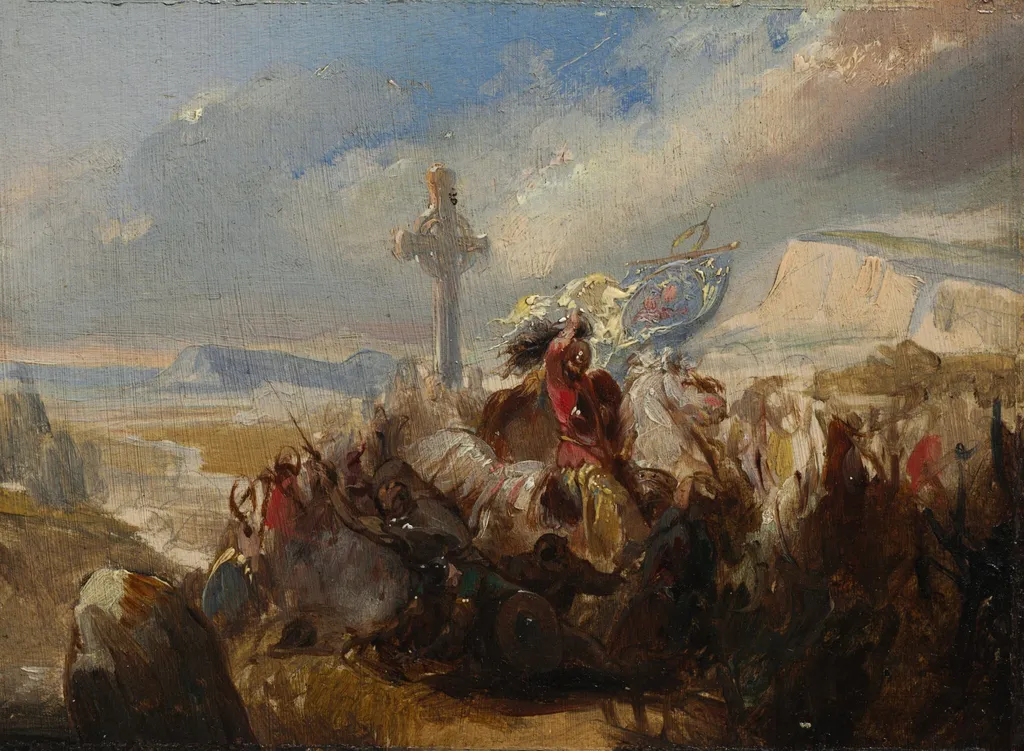 Battle of Poitiers, 25 October 732, by Baron Charles de Steuben, unspecified, 1834