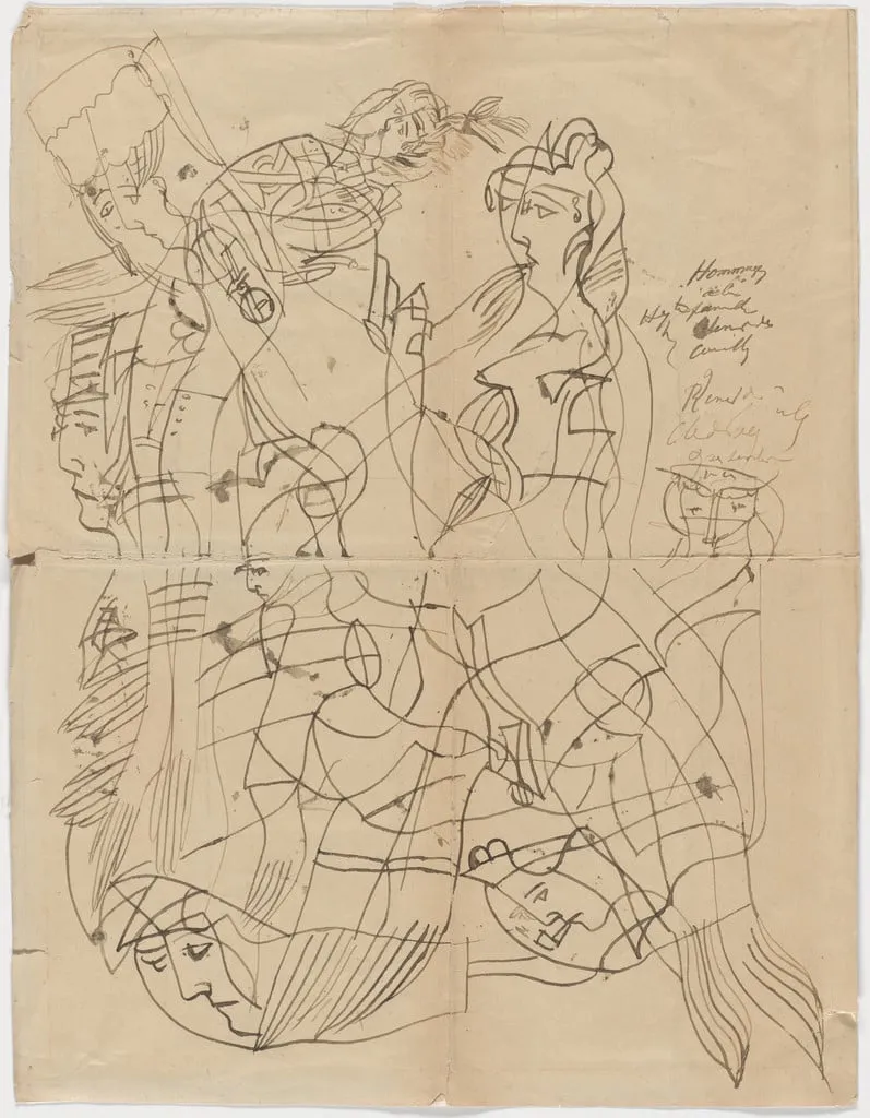 Untitled, by Baron de Ravallet, ink, 1902