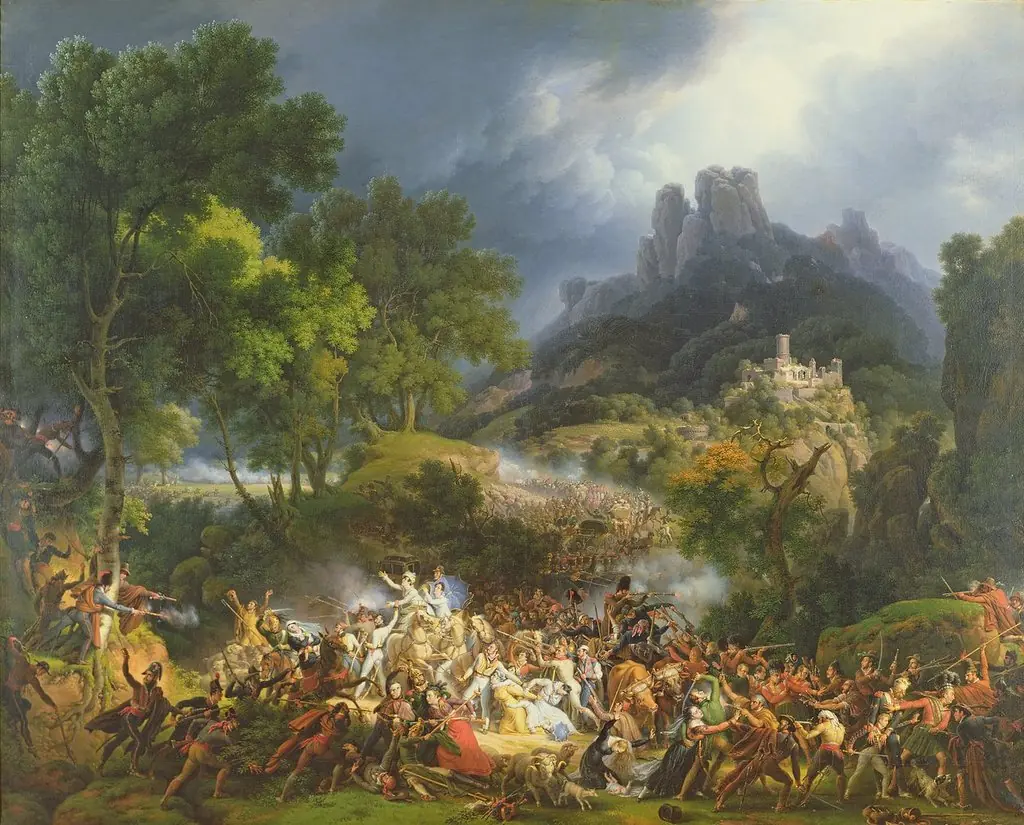 Attack on a Large Convoy at Salinas, by Baron Lejeune Louis-François