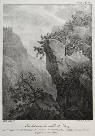 Spanish Campaign:  Combat in the Aoiz Valley, Province of Navarre, by Baron Louis Albert Guillain Bacler d'Alber