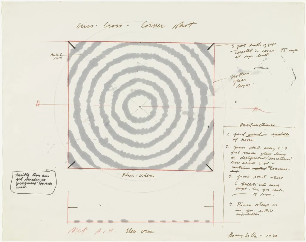 Untitled, by Barry Le Va, graphite, 1970