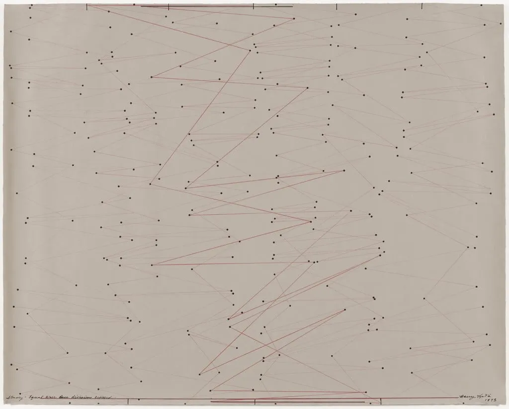 Untitled, by Barry Le Va, graphite, 1973