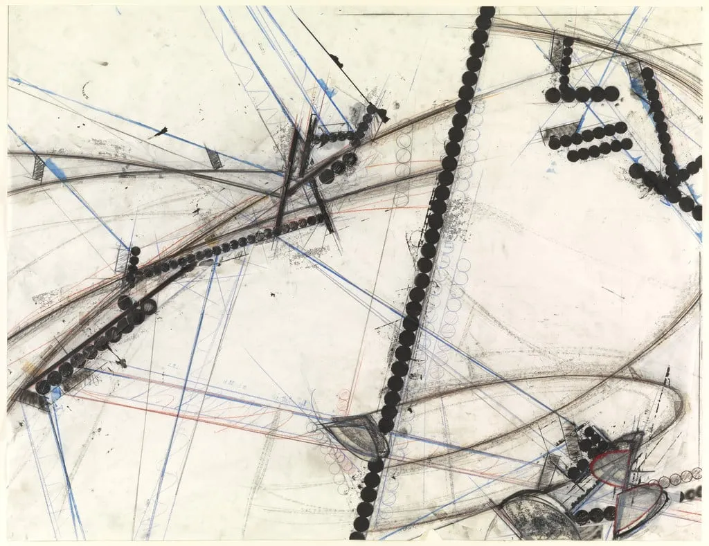 Untitled, by Barry Le Va, gouache, 1980