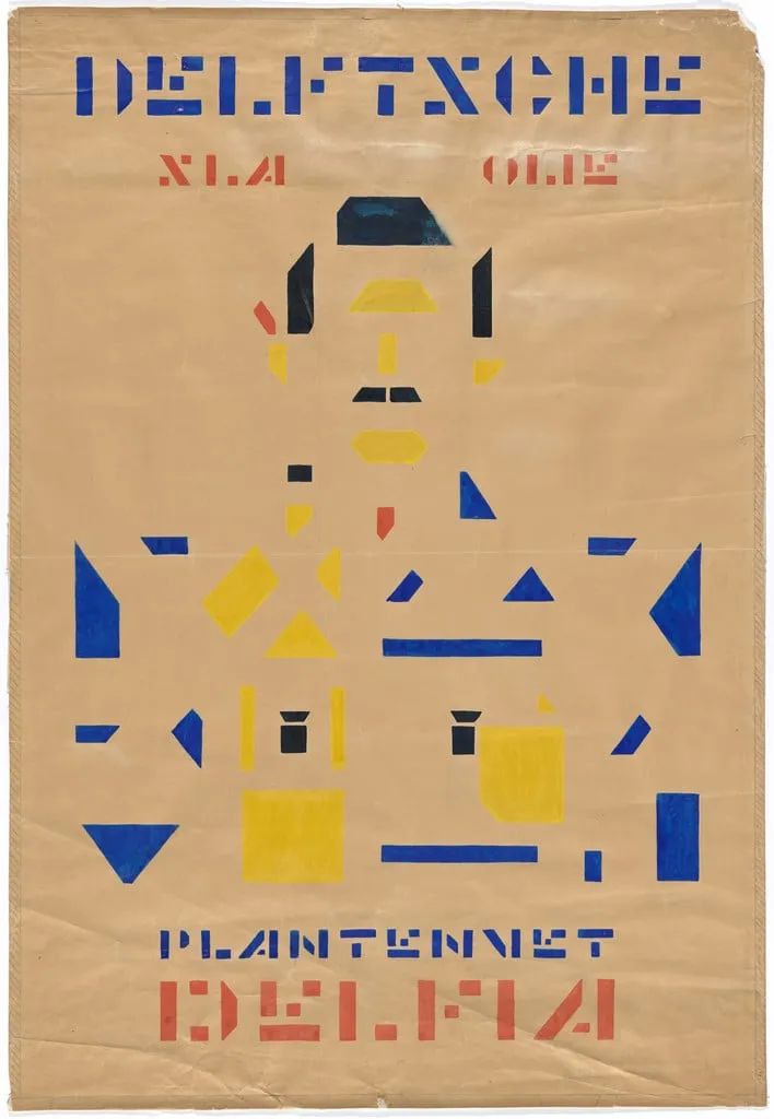 Untitled, by Bart van der Leck, gouache, 1919