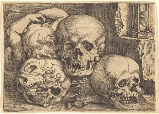 Child with Three Skulls, by Barthel Beham