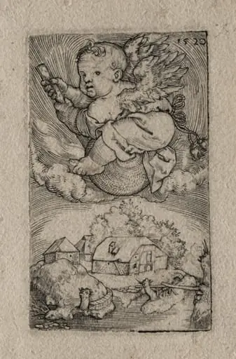 Genius Riding on a Ball, by Barthel Beham