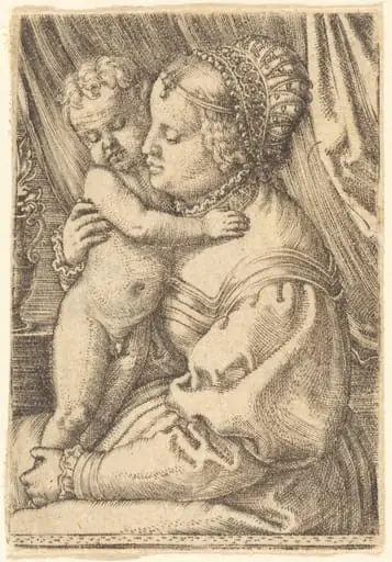 Madonna with Flower Vase, by Barthel Beham