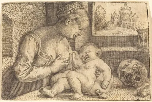 Madonna with Skull, by Barthel Beham