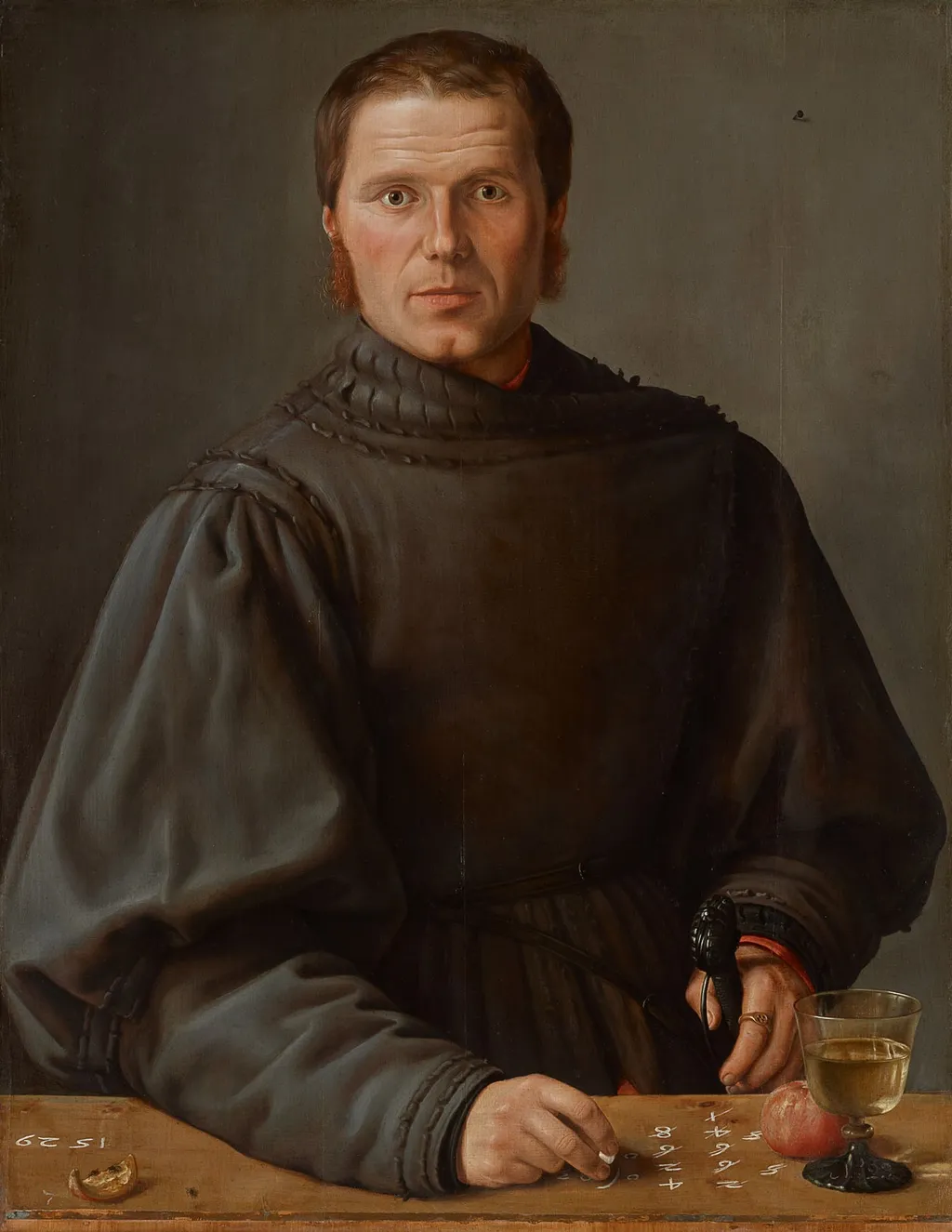 Portrait of a Man, by Barthel Beham, oil, 1529