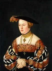 Portrait of Marie of Baden, by Barthel Beham