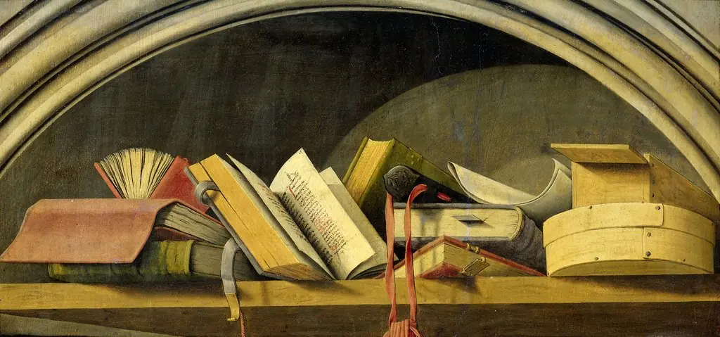 Still Life with Books in a Niche, by Barthélemy d'Eyck