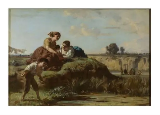 Catching frogs, by Barthélemy Menn