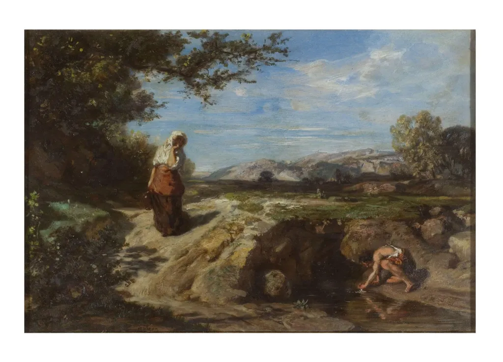 The Spring, by Barthélemy Menn, oil, 1868