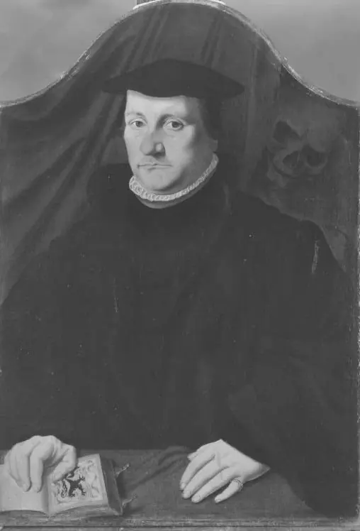 Bildnis eines Mannes (Vanitasbildnis), by Bartholomaeus Bruyn the Elder