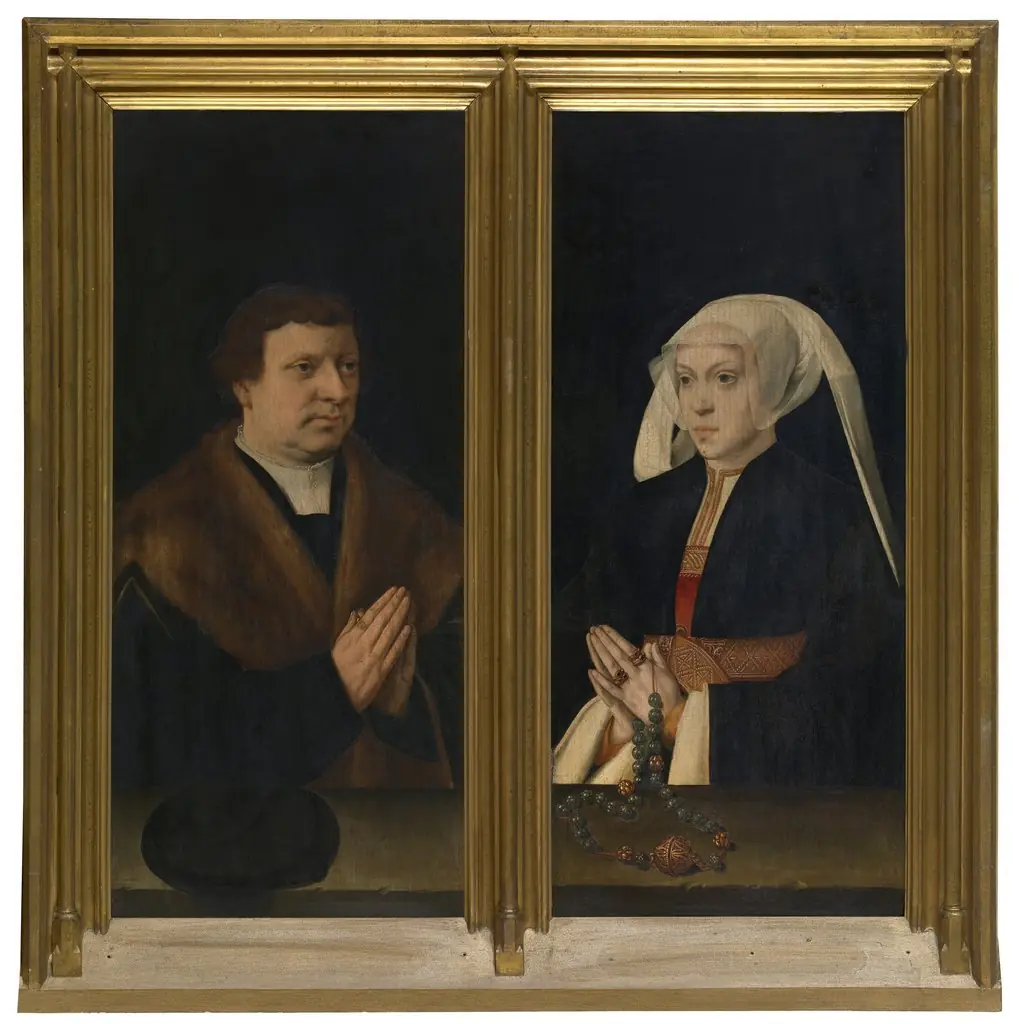 Triptych with Donors, by Bartholomaeus Bruyn the Elder
