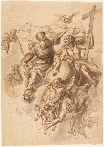 The Trinity Surrounded by Angels, by Bartholomäus Ignaz Weiss