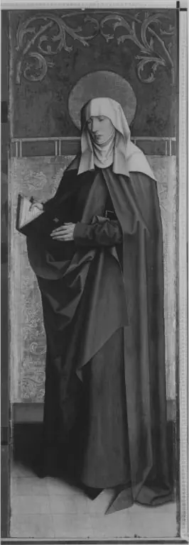 Flügel eines Altares: Hl. Brigitta (abgesägte Rückseite von WAF 1205), by Bartholomäus Zeitblom