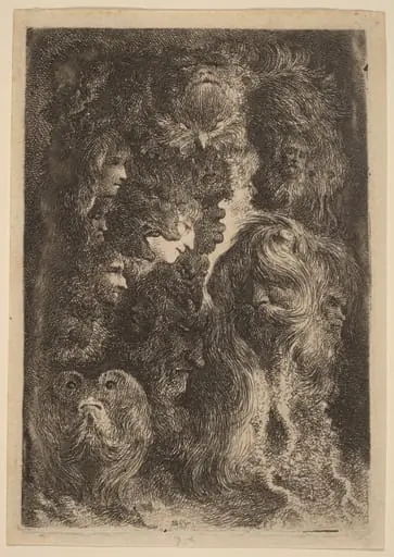 Fantastic Heads, by Bartholomeus Breenbergh