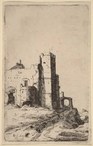 The Town of Leoni, near Frascati, by Bartholomeus Breenbergh