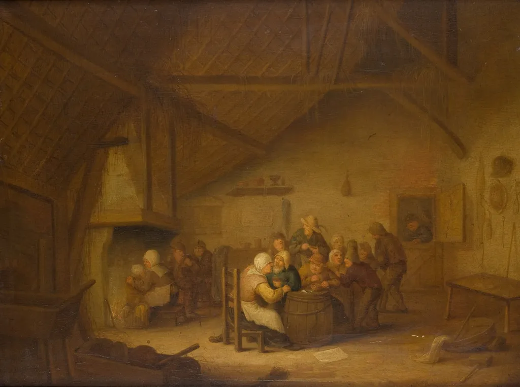 Peasants in the Tavern (In the Tavern), by Bartholomeus Molenaer, unspecified