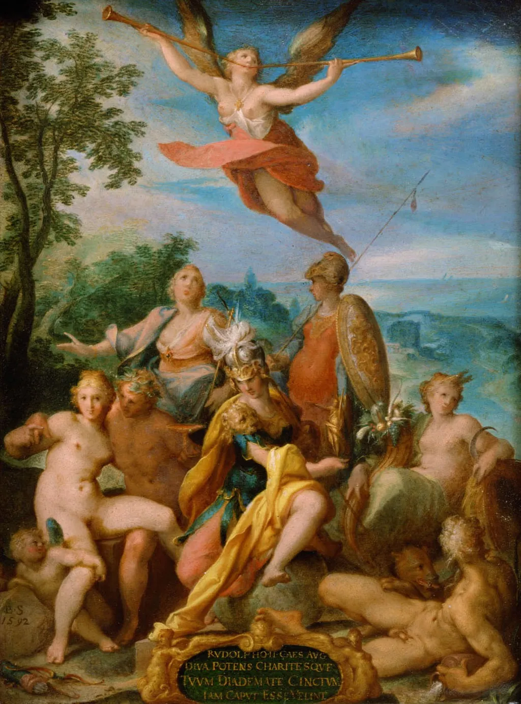 Allegory of Emperor Rudolf II, by Bartholomeus Spranger, oil, 1596